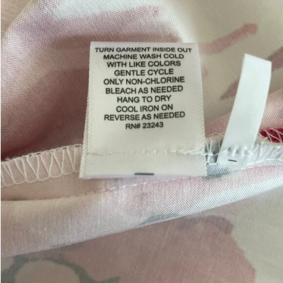 Jones New York Pink Floral Fit Flare Dress 12 V-Neck Back Cutout Summer Party‎ - Picture 13 of 16